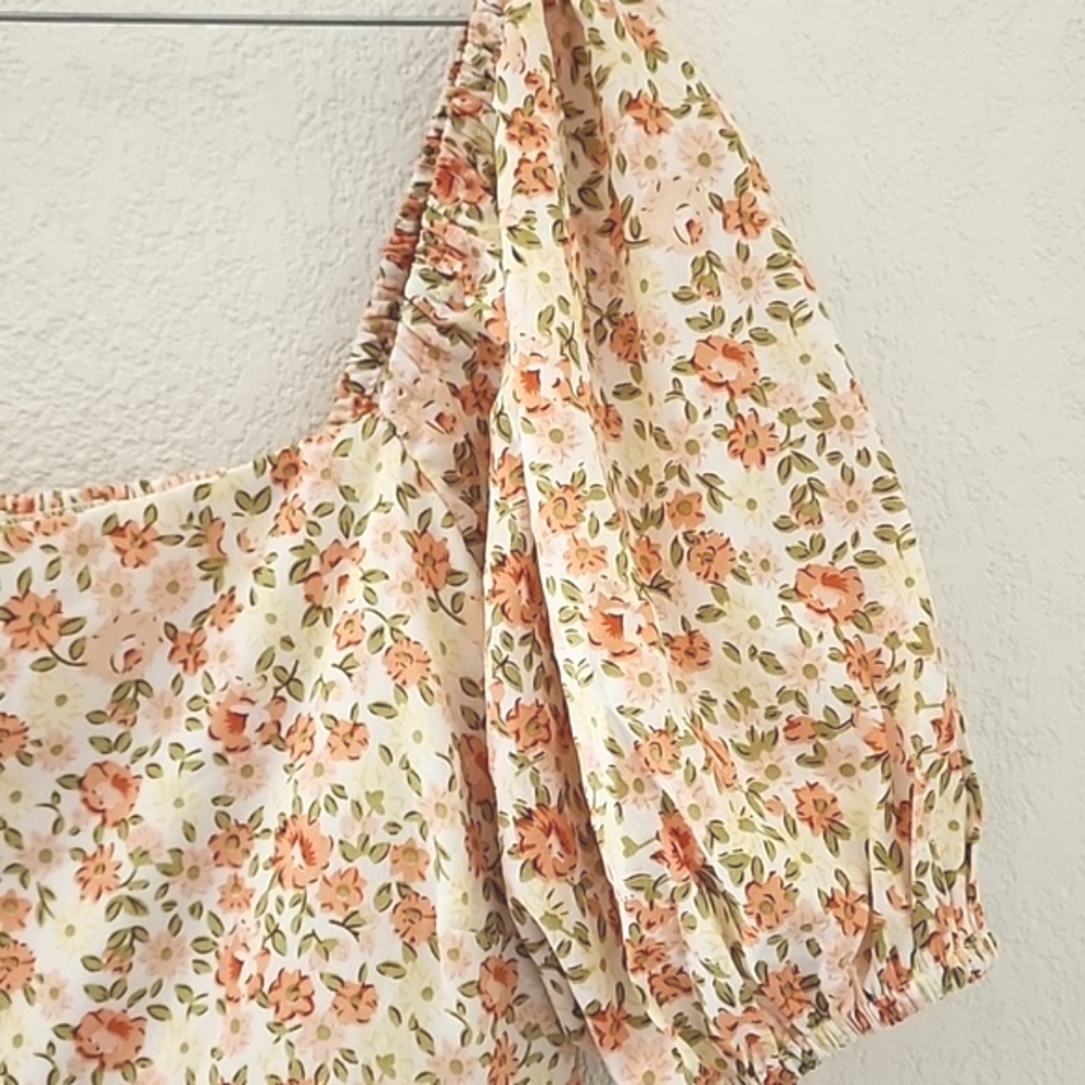 ALTAR'D STATE NWOT Floral Boho Off-Shoulder Short Sleeve Mini Dress Sz Medium - Picture 4 of 8